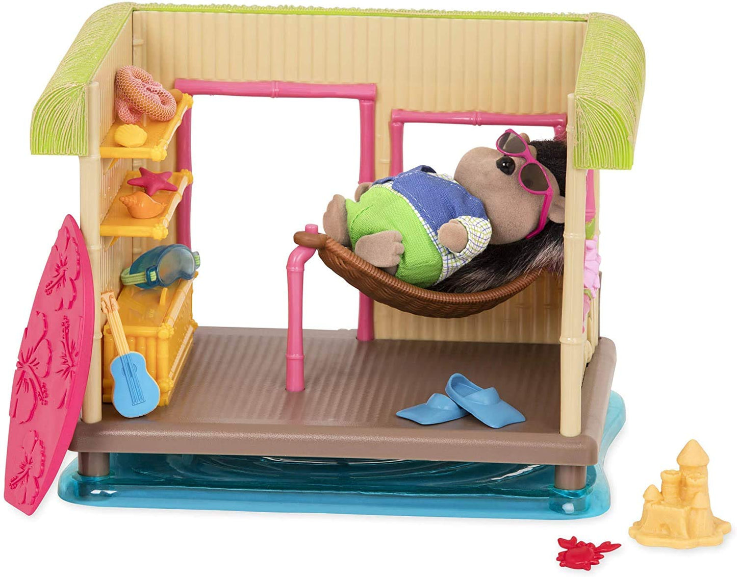 Li'L Woodzeez Animal Figurine Playset & Accessories - Tiki Hut Playset