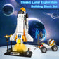Space Exploration Shuttle Toys For Boys, Stem Aerospace Building Kit Toy With Rocket, Space Shuttle, Moon Buggy And Satellite, B