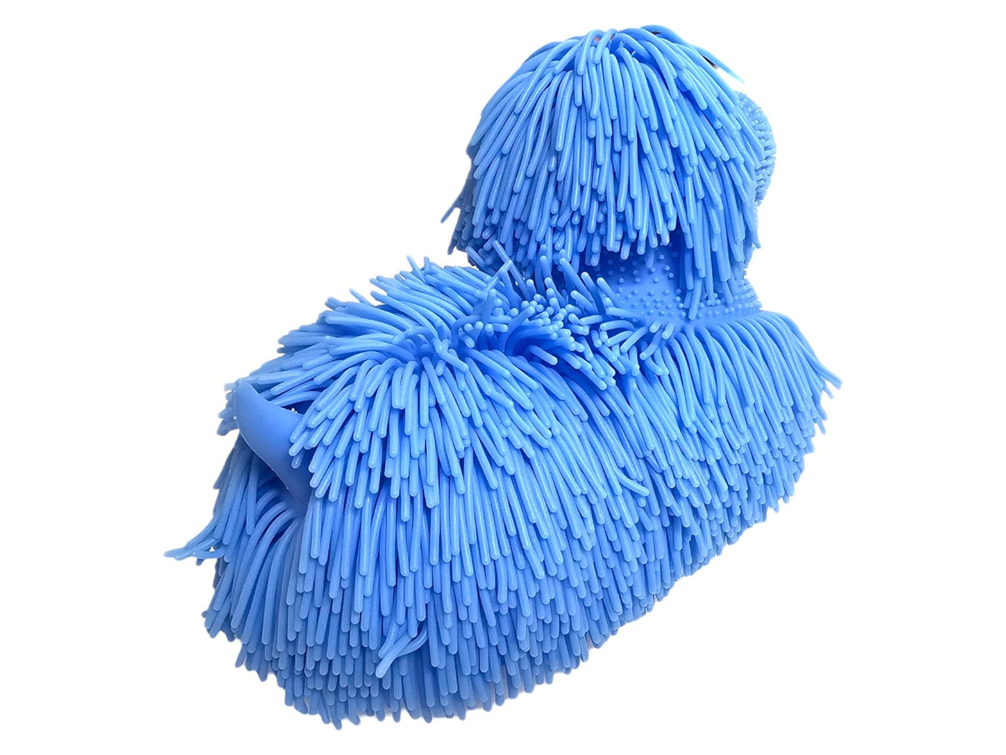 Zugar Land Soft Shaggy Puffer Dog Toy (1 Blue) (8'' X 5'') Filled With Air For A Fun Squishy Stretchy Fidget Experience. Blue, P