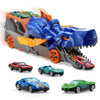 Jiakora Dinosaur Truck Car Toys for Kids Toddlers, Toy Trucks for Toddler 1-3 3-5, Dinosaur Truck with 6 Car, Dinosaur Toys for 
