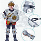 Medieval Knight in Shining protective covering  Kids Crusader Pretend Role Play Plastic Costume Dress Up Cosplay with Toy decorative replica blades  Axe  Shield   & Accessories Playset