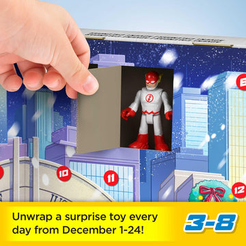 Fisher-Price Imaginext Dc Super Friends Advent Calendar, Christmas Toy With 24 Figures & Accessories For Preschool Kids Ages 3+ Years