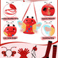 Ladybug Costume Lady Bug Costumes For Girls Halloween Costumes For Kids Toddler Costume Ladybug Dress Ladybird Dress Up For Birthday Christmas 9-10 Years