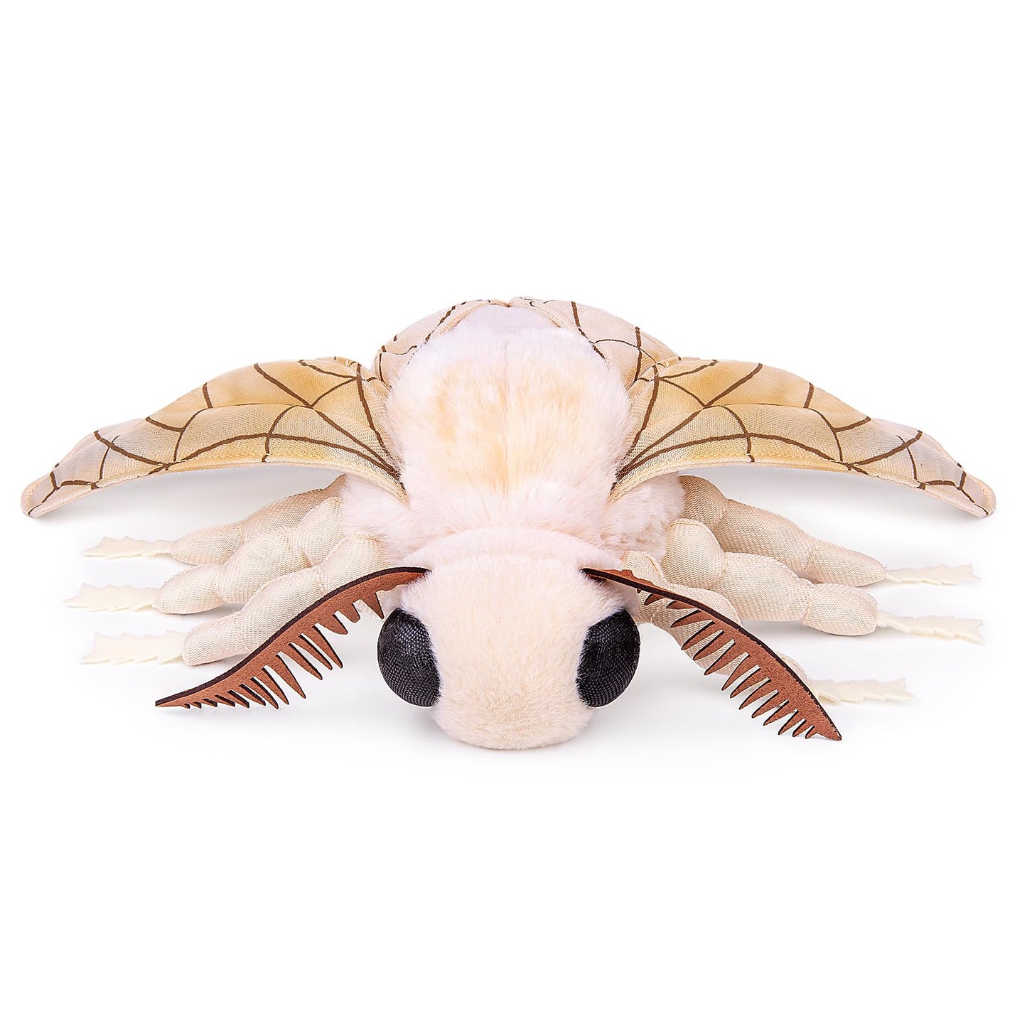 Zhongxin Made Large Silk Moth Plush Toy - Lifelike Silk Moth Stuffed Animals 16In, Realistic Soft Big Wings Moth Toys, Simulation Butterfly Plushie Model Toy, Unique Plush Collection For Kids