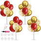 TONIFUL Red and Gold Balloon Stand Kit with Balloons for 2025 Graduation,Christmas,Wedding,Anniversary,Chinese New Year,Birthday