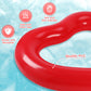 Zhanmai 6 Pack Heart Inflatable Swim Tube 47.3 x 39.4 Inch Heart Shaped Swimming Pool Float Loungers Red Pink Beach Party Floati