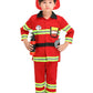 Yolsun Fireman Costume For Kids, Boys' And Girls' Firefighter Dress Up, Fire Fighter With Toy Accessories Set Halloween Role Play(Red,2-3 Years)
