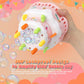 Kulariworld Bubble Machine, Automatic Birthday Cake Bubble Maker Blower With Solution For Kids Toddlers Outdoor Indoor Play Easter Party, Toy Gift For Little Boys Girls (Pink)