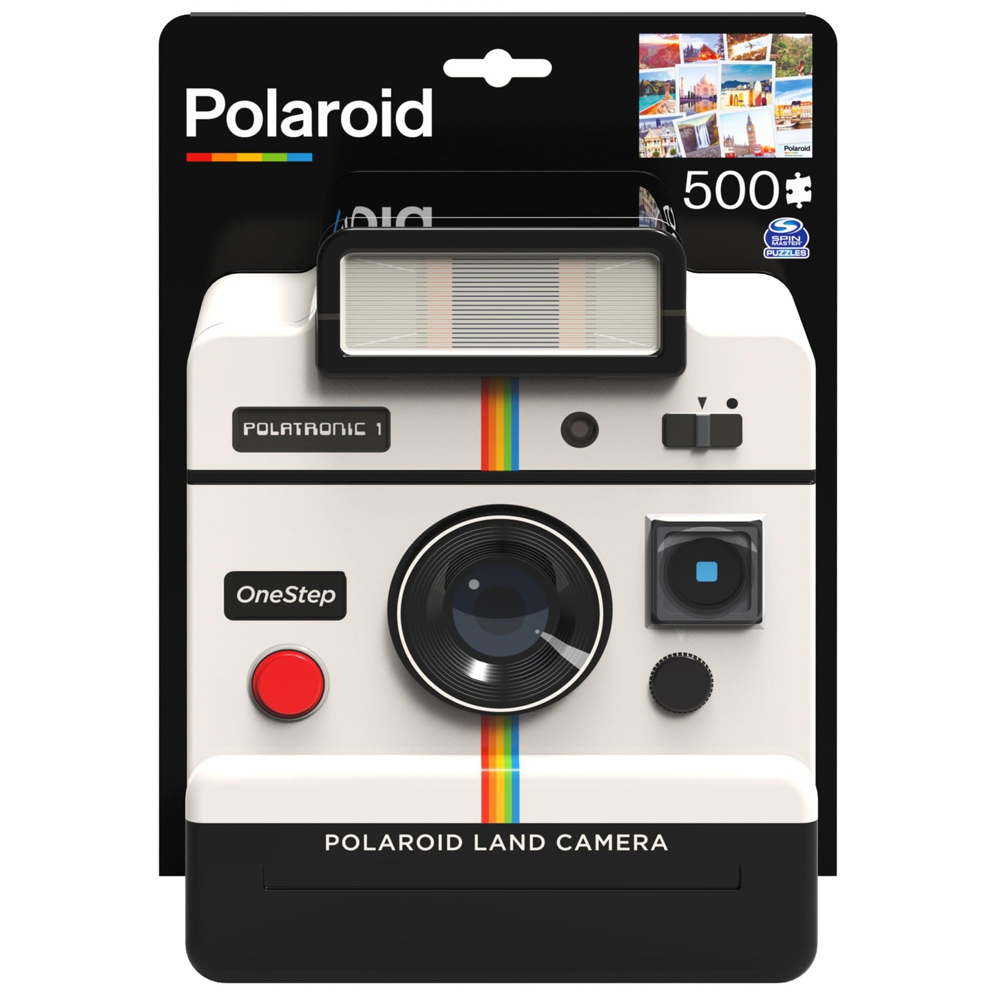 Polaroid, 500-Piece World Traveler Jigsaw Puzzle In 3D Tin Container Cool Vintage Retro 70S Film Camera, For Kids, Teens, And Ad