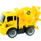 Take-A-Part Friction Powered Construction Trucks With Crane, Excavator, Mixer, Dump Truck