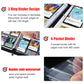Card Binder for Trading Cards 4 Pocket with 50 Sleeves up to 400 Cards Waterproof Card Storage Bag with Sleeves for Playing Game Cards