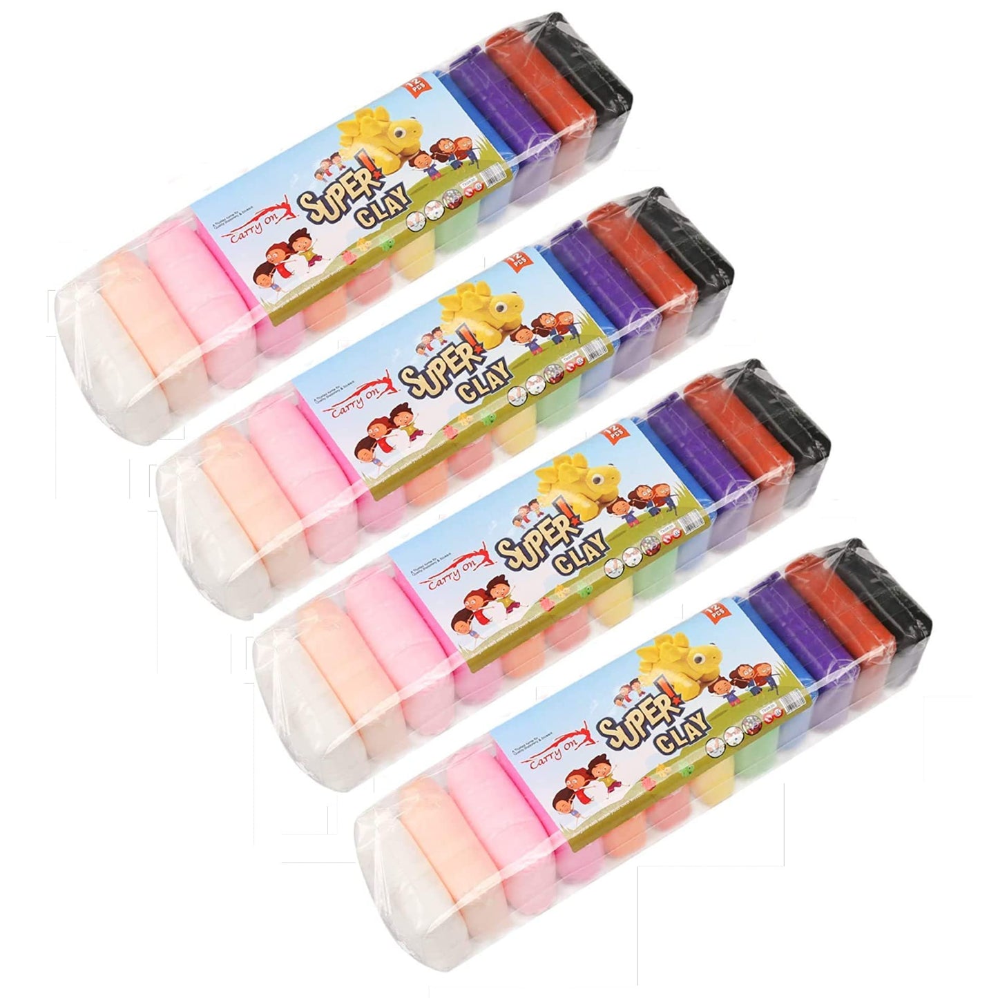 Shubhkraft Birthday Return Gift Item In Bulk | Ultra Light Soft Magic Clay/Creative Art Diy Crafts Fun Toy For Kids (Pack 4, Mul