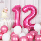SUWEN 40 Inch Hot Pink Foil Number Balloons 0-9 Jumbo Mylar Birthday Party Decorations for Girls and Women