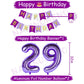 Naninuneno 29Th Birthday Decorations For Girls, Purple 29 Happy Birthday Balloons Supplies Including Purple Happy Birthday Banne