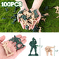 Shindel 100Pcs Army Men Toy Soldiers, Plastic Army Men Playset Green Yellow Soldier Figures 10 Poses For Boys Birthday Gift