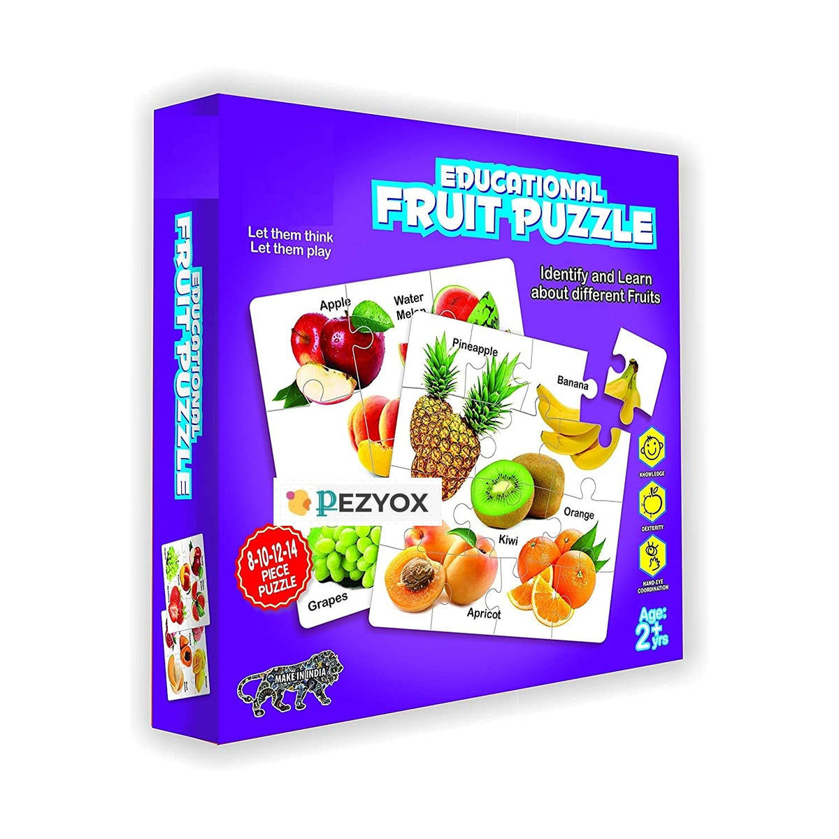 PEZYOX Fruits igsaw Puzzle Set of 4 Multicolour  54 Pieces