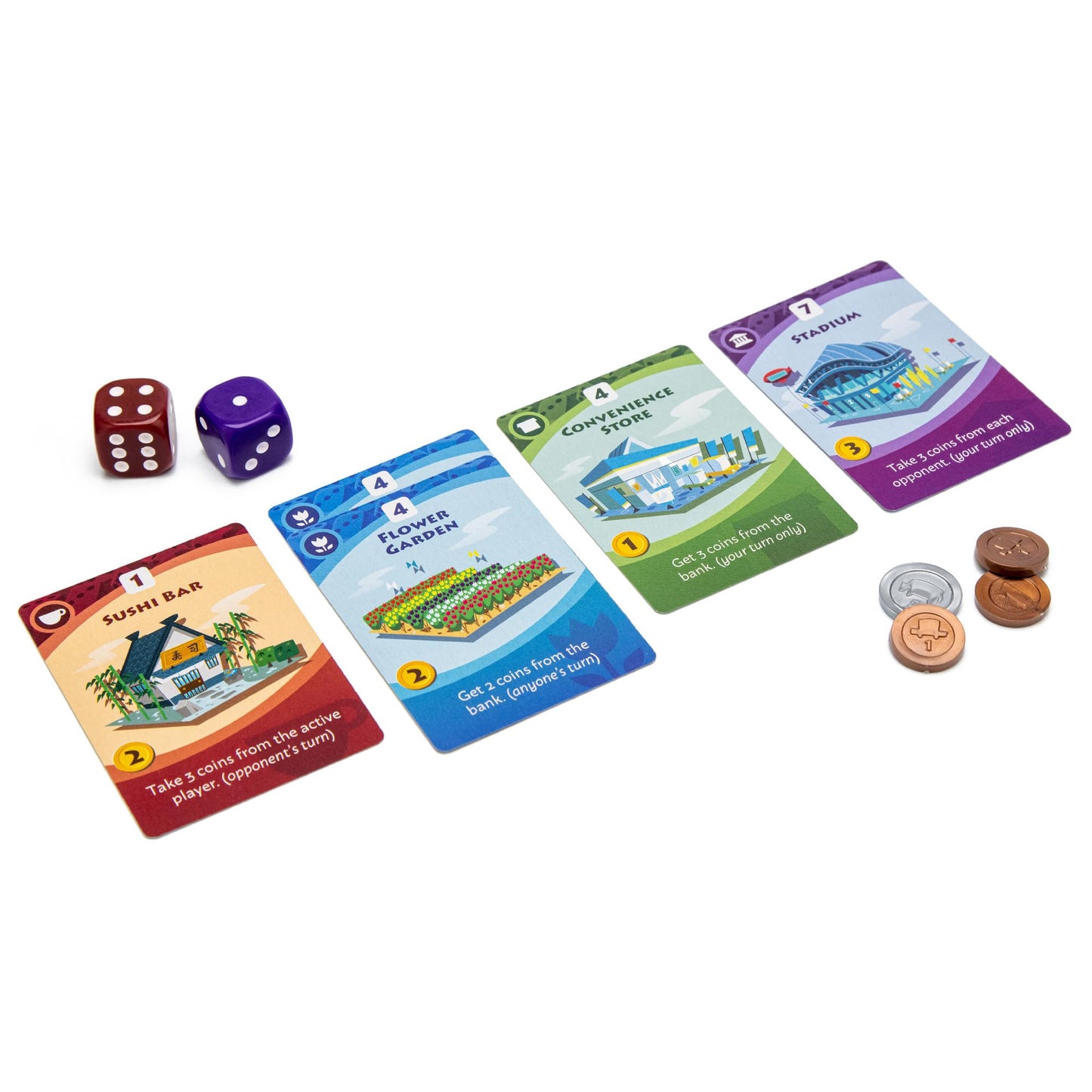 Pandasaurus Games Machi Koro 2 Board Game - Fast-Paced City Building Strategy for 2-5 Players, Ages 10+, Multicolor, Model PAN202113