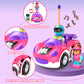 Elovien Remote Control Car for Toddlers 1-3, RC Race Car Toys for 3 Year Old Girl, Radio Controlled Car with Lights & Music Toys