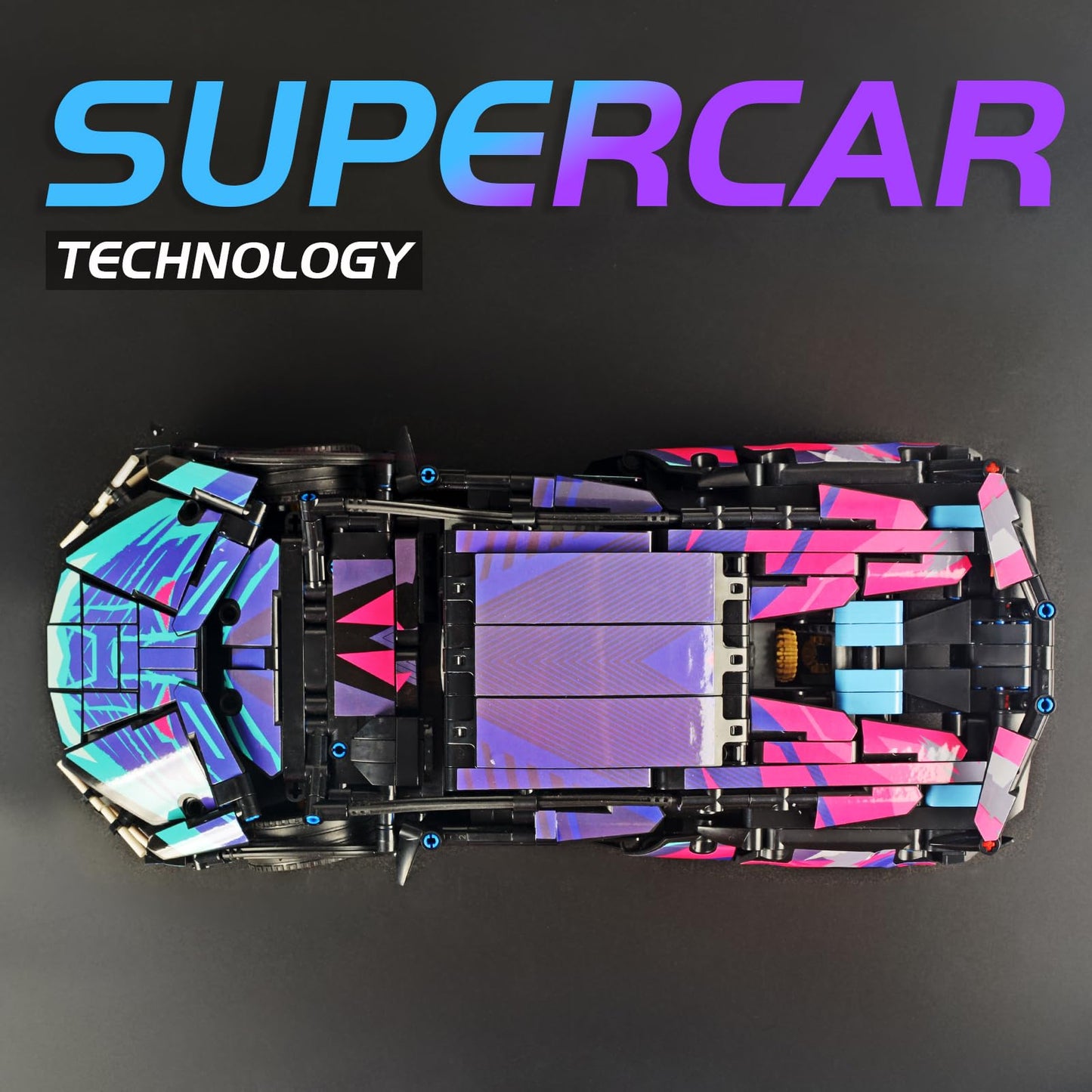 Mocbropcs Stem Building Car, 1:14 Building Blocks And Construction Toy, Collectible Super Technical Lambo Cars, Gifts For 8-16 Y