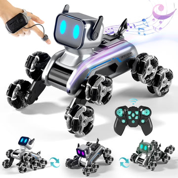 BLF FUN Remote Control Robot Boys Toys 6-8, 8WD Gesture Sensing Stunt Rc Robot Dog for Kid Boys 8-12, RC Car Robot Toys for Boys