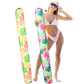 Soulchen 2 Pack Inflatable Pool Noodles Soft Fabric Covered 54'' Large Swim Noodles for mature-themeds Hawaii Tropical Palm Leaves enhanced Buoyancy for Pool Swimming Floating Beach Party Decor (Warm-Toned)