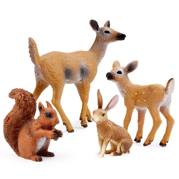 10Pcs Forest Animals Figures, Woodland Creatures Figurines, Miniature Toys Cake Toppers