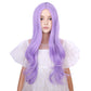 DUDUWIG Child Lavender Purple Wig Kids Long Light Purple Middle Part Wig Long Wavy Curly Wigs for Girls Heat Resistant Synthetic