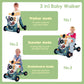 Baby Sit-To-Stand Learning Walker, 3 In 1 Baby Walker For Boys Girls Toddlers, Educational Baby Push Walkers With Entertainment