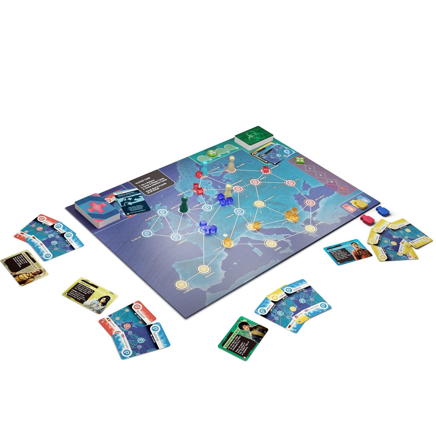 Pandemic Hot Zone: Europe Board Game - Cooperative Disease-Fighting Adventure, Strategy Game For Kids And Adults, Ages 8+, 2-4 P