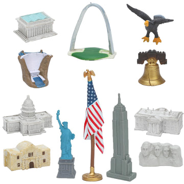 ONEST 12 Pieces Mini World Building Model Playsets Famous Architecture Figurines Toys for Boys and Girls