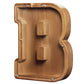 Aorcmitn Large Wooden Letter Coin Personalized Piggy Bank For Boys Girls Kids Toddler Adults Money Bank Best Gift For Friends (9.2 Inch-B)