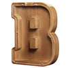 Aorcmitn Large Wooden Letter Coin Personalized Piggy Bank For Boys Girls Kids Toddler Adults Money Bank Best Gift For Friends (9.2 Inch-B)