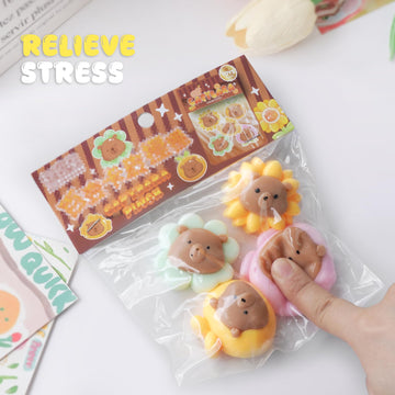 Taba Squishy Toys  Cat Paw Cute Kawaii Squeeze Toys  Sticky Squishy Fidget Toys Silicone Squeeze Toy for Stress Relief Cute Soft Toys Best Gift for Anniversary (4pcs)