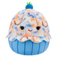 Squishmallows Original 8-Inch Plush Maudi Marbled Blueberry Cupcake - Soft Polyester Toy, Blue Wrapper, Model SQCR05540