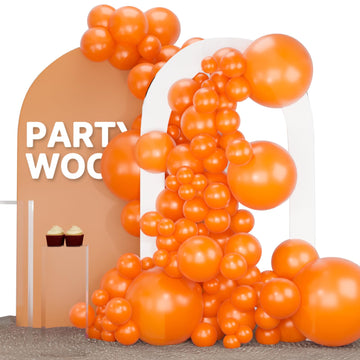 Partywoo Orange Balloons 120 Pcs Orange Balloon Different Sizes Pack Of 18 12 10 5 Inch Pumpkin Balloons Balloon Garland Arch Kit For Thanksgiving Halloween Fall Birthday Party Decorations Orange-Y9