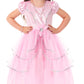 Little Adventures Royal Pink Princess Dress Up Costume For Girls (Large Age 5-7) - Machine Washable Child Pretend Play And Party Dress With No Glitter