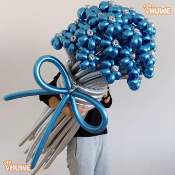 260 Balloons Metallic Silver, Thickened 100 Pack Long Balloons Twisting Skinny Magic Balloons For Balloon Arch Animals Clown Kid