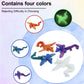 Keridazply 3D Printed Dragon With Wings Flying Dragon 4Pcs,9 Inch Articulated Winged Dagon For 3D Printed Gift, Desk Pet Decor,F