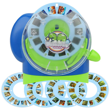 3D View Toy For Kids, Classic Discovery Animal Dinosaur Viewer Set Viewfinder With 4 Reels (Navy)