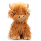 Marysun Microwaveable Highland Cow Stuffed Animal Toy - Brown Stuffed Animal Gift For Girls And Kids