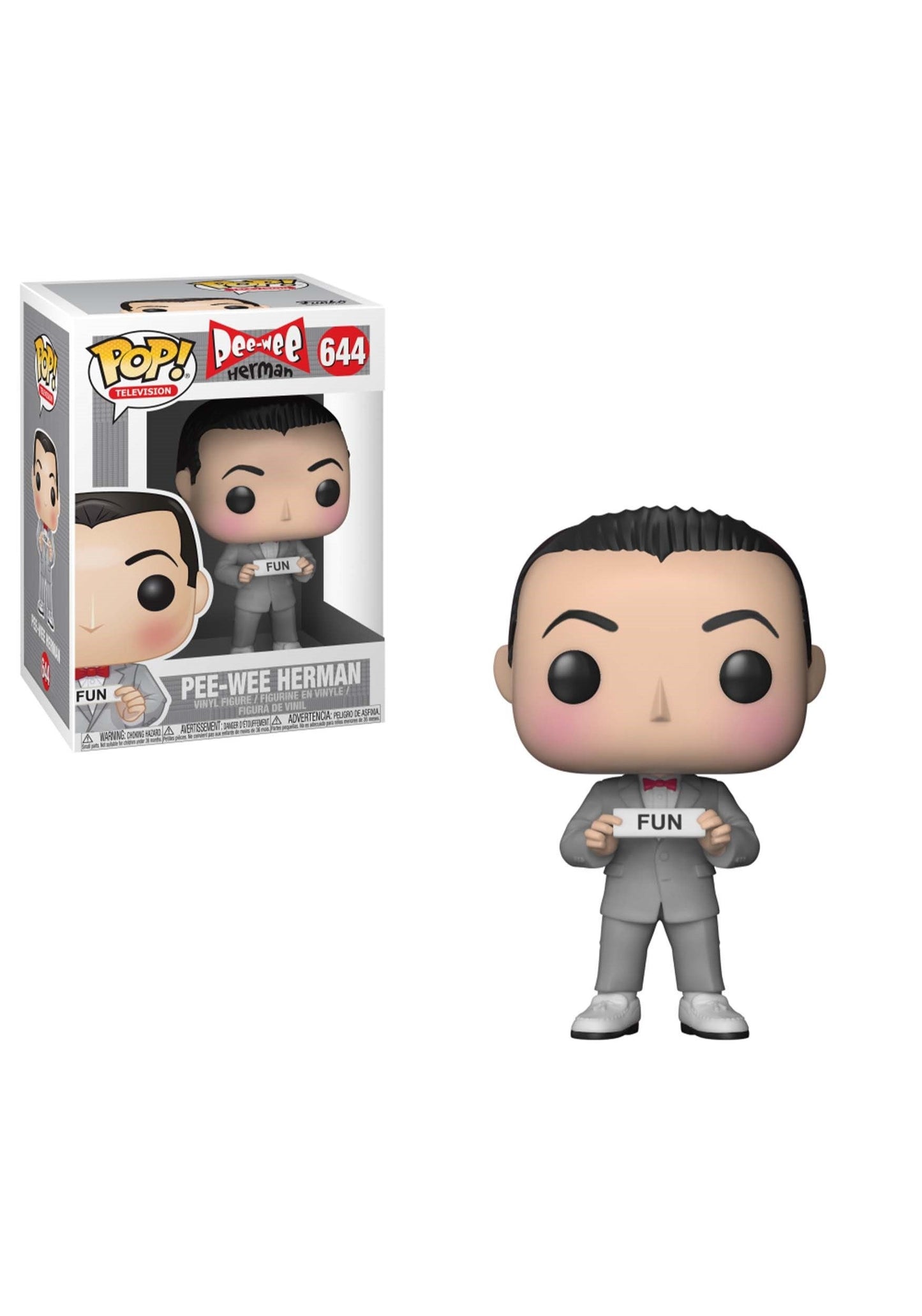 Funko Pop! Tv: Pee Wee'S Playhouse Pee Wee Herman Collectible Figure, Multicolor