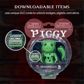 Piggy Action Figure - Dinopiggy Articulated Buildable Action Figure Toy, Series 1 Collectible
