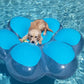 Swimline Inflatable Pawprint Island Pool Float, Blue - 66"/61"/16" Plastic, Model 90746
