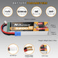 Nihewo 2Packs 3S Lipo Battery, RC Lipo Battery 11.1V 5200mAh 80C EC5 Connector Compatible with Arrma Axial 1/8 1/10 RC Car Truck