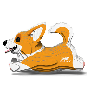 Eugy Welsh Corgi 3D Puzzle, 27 Piece Eco-Friendly Educational Toy Puzzles For Boys, Girls & Kids Ages 6+