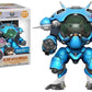 Funko - Overwatch-D.Va & Mech Exclusive (Blueberry) Figurine, Multicoloured, 29161