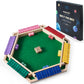 Vamslove Shut The Box Game For 6 Player With 12+4 Dice - Colorful 6 Sided Wooden Board Math Number Games For Kids Adults Families Party Club (Instructions Included)