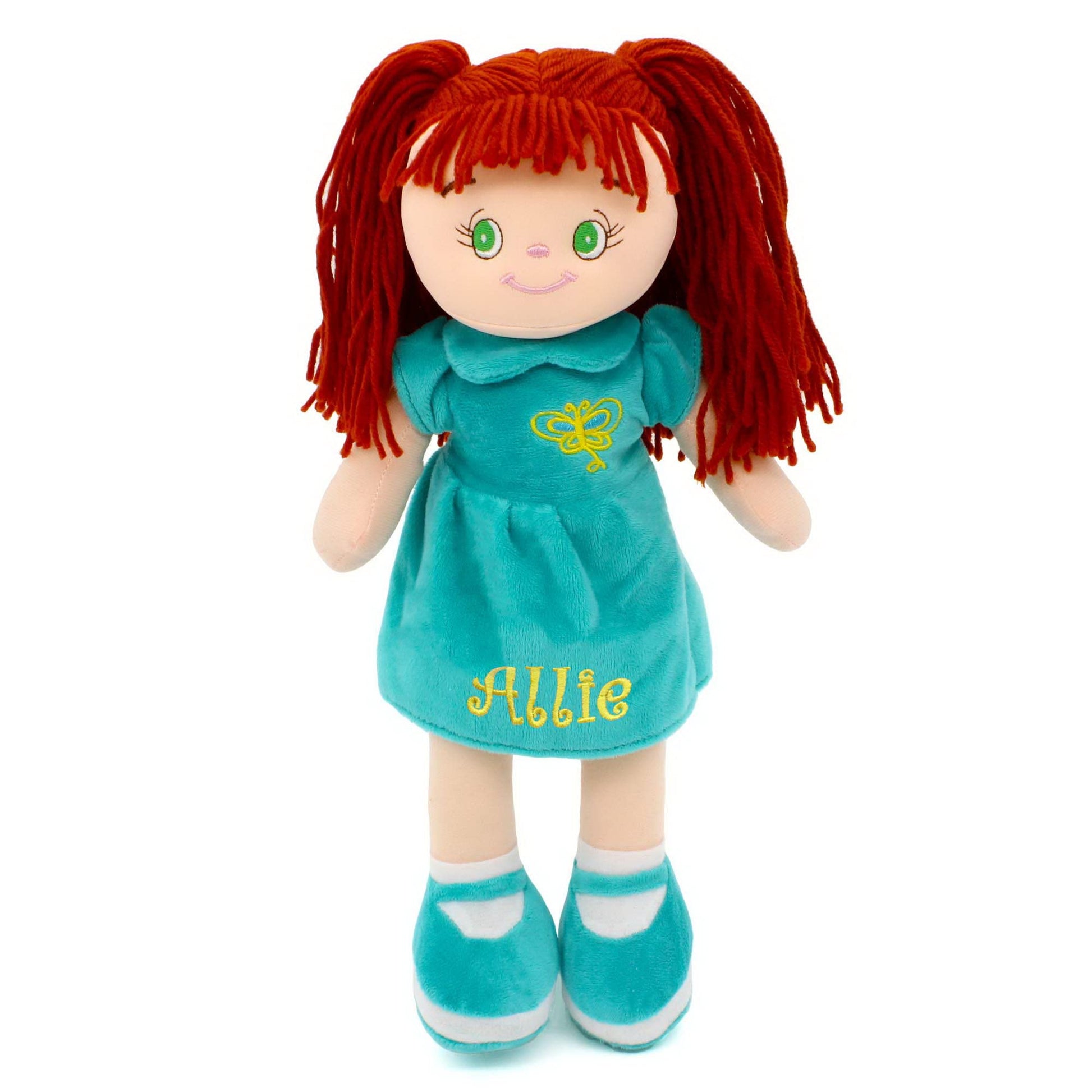 Dibsies Personalized Butterfly Snuggle Doll - 15 Inch (Red)