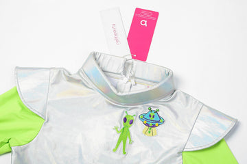 Relibeauty Alien Costume For Girls Costume Kids Halloween Toddler,6-7/130