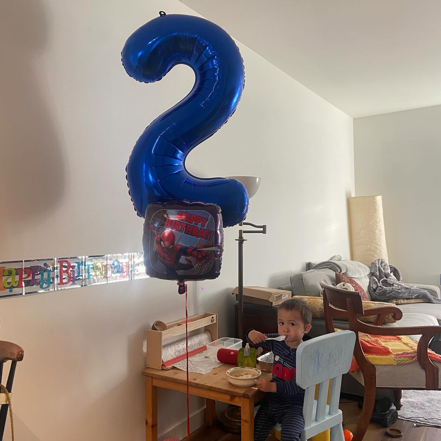 Metallic Blue Number 2 Balloon 40 Inch, 2 Balloon Number, 2Nd Birthday Decorations For Baby Girls Boys Toddlers